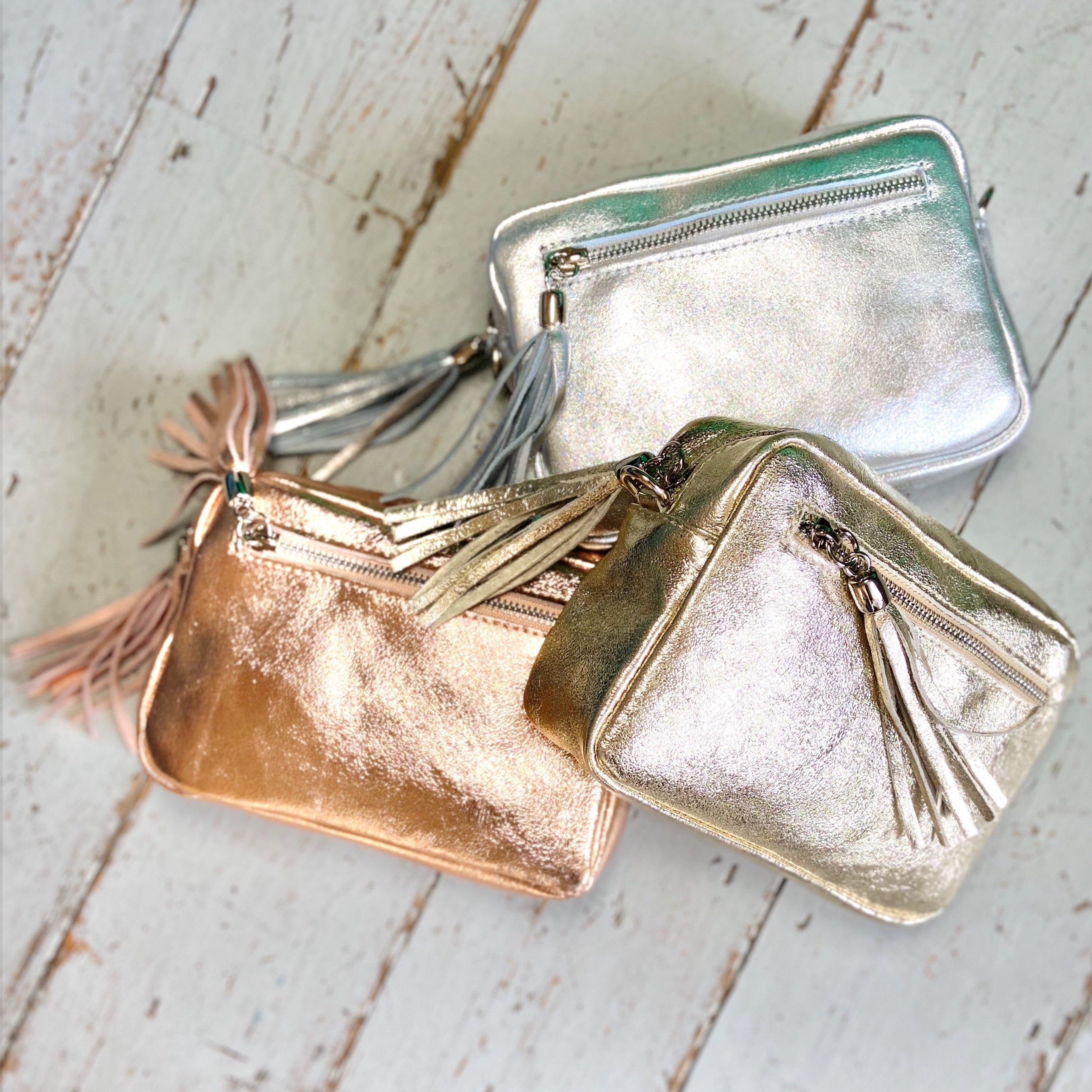 Bella zip around purse tan SAMPLE SALE – Honey & Toast