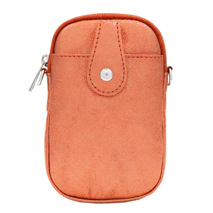 Metallic Brights Leather Phone Bag